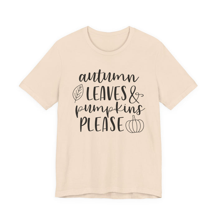 Autumn Leaves and Pumpkins Please T-Shirt