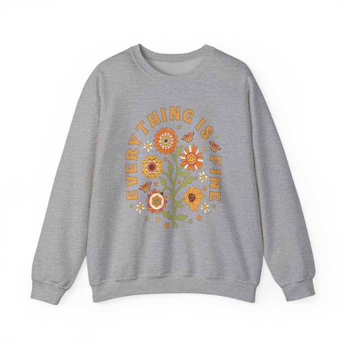 Everything is Fine Floral Sweatshirt