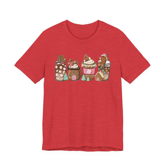 Pastel Gingerbread Coffee Christmas T-Shirt