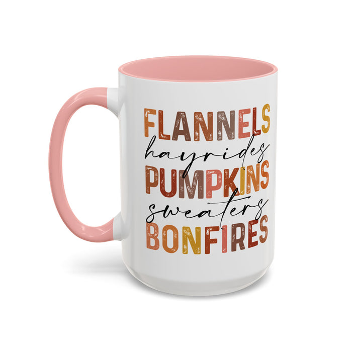 Fall Favorites ceramic coffee mug in Pink