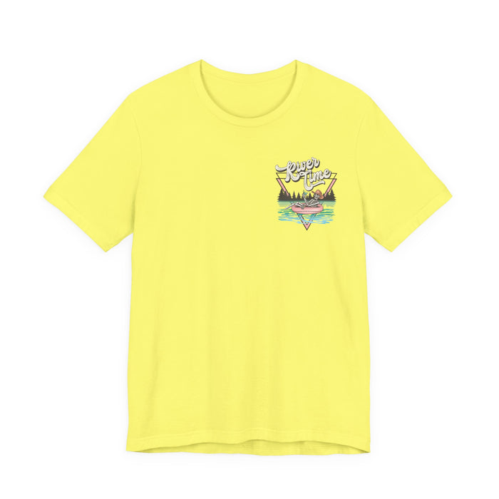 River Time Skeleton Pocket Print T-Shirt