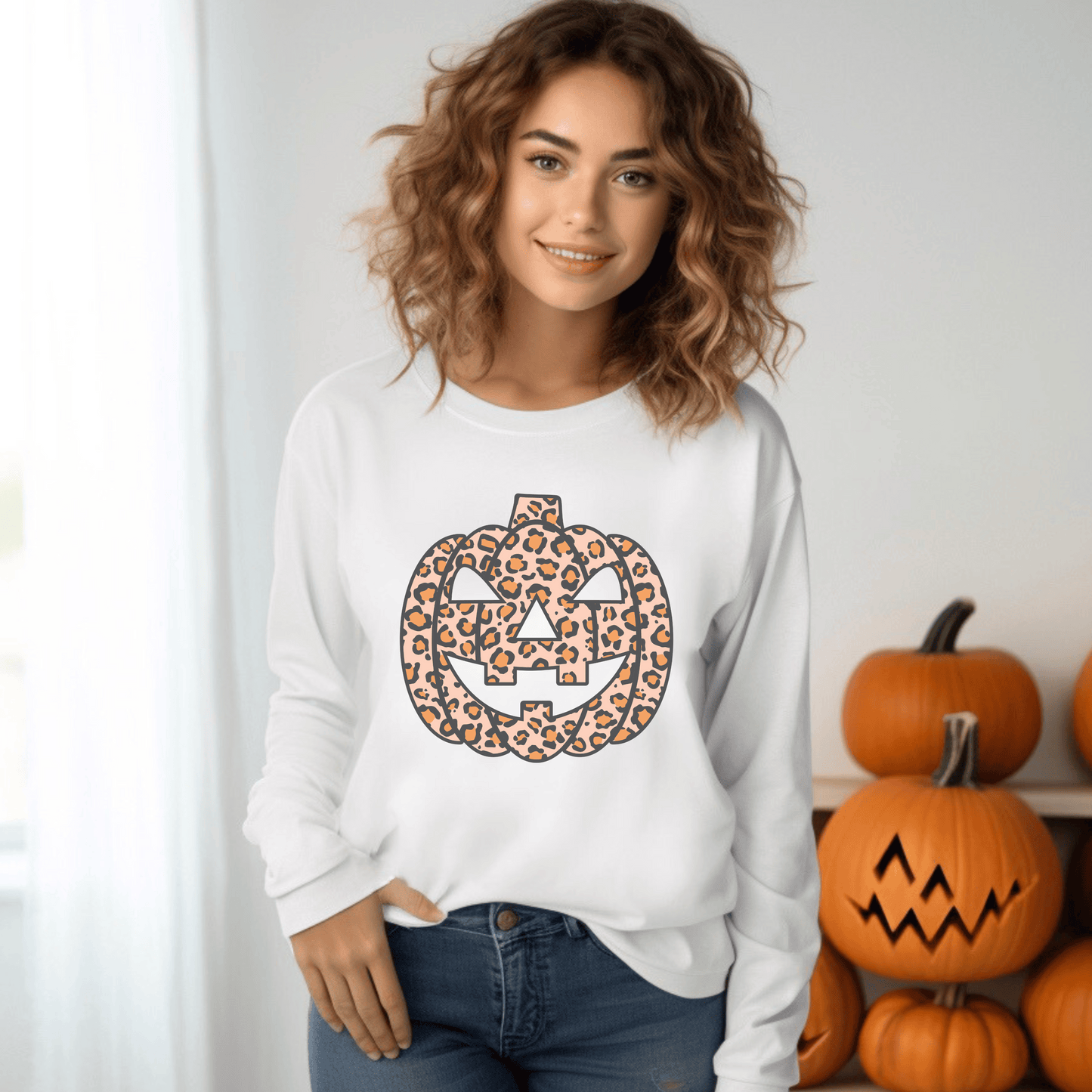 Cheetah Jack O Lantern Sweatshirt