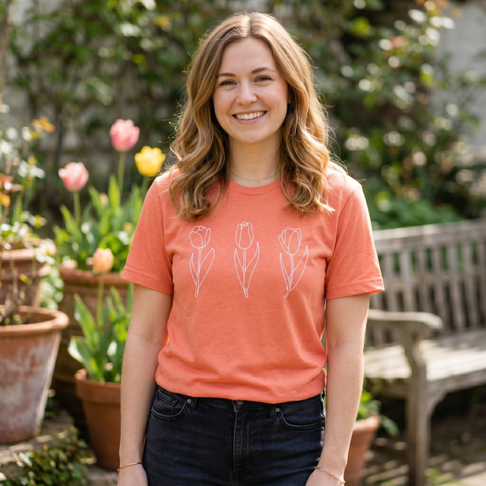 Blooming Tulips T-Shirt — graphic t-shirt