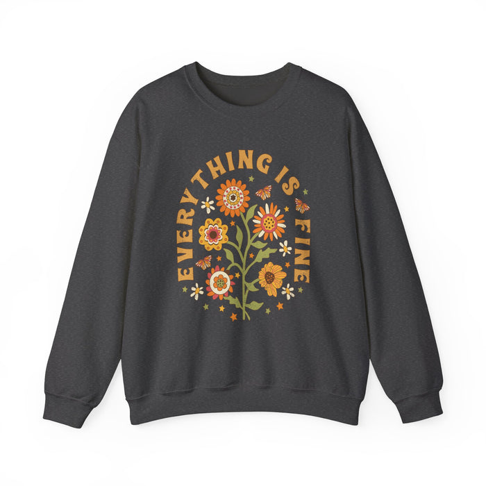 Everything is Fine Floral Sweatshirt