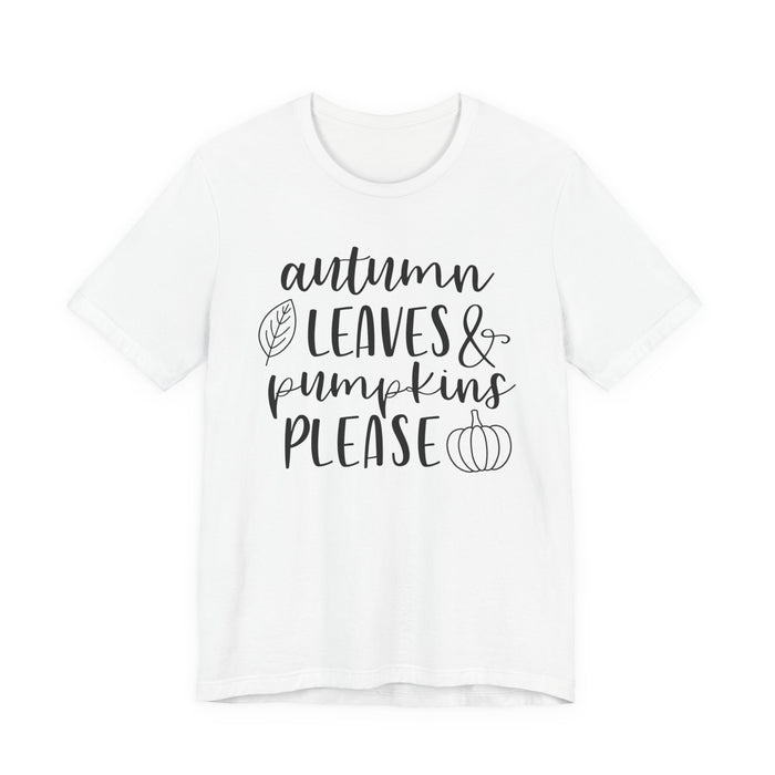 Autumn Leaves and Pumpkins Please T-Shirt