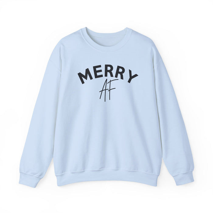 Merry AF Christmas Crew Neck Sweatshirt