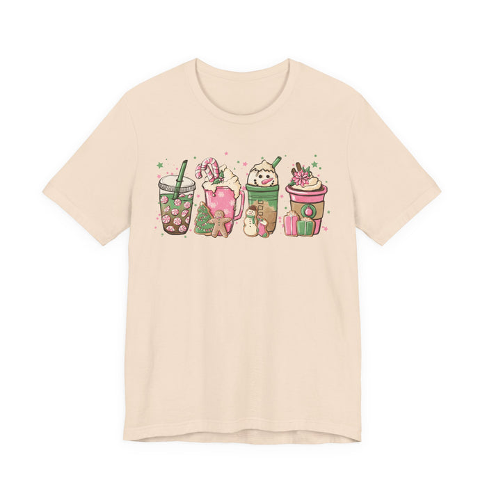 Pink Christmas Drinks T-Shirt