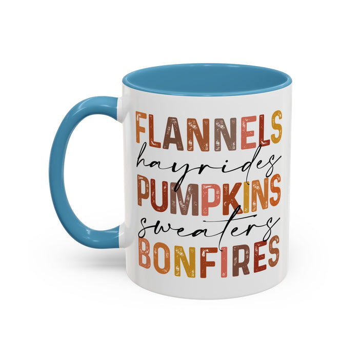 Fall Favorites ceramic coffee mug in Light Blue