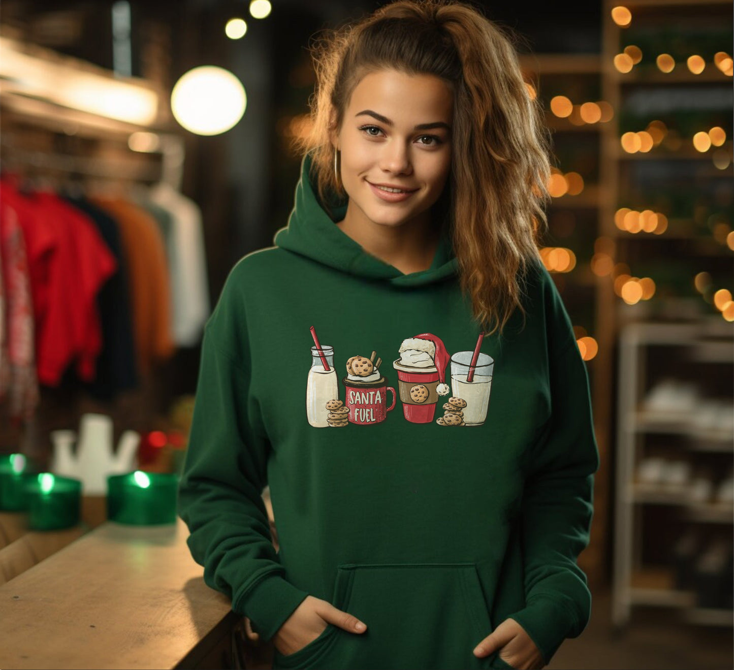 Santa Milk and Cookies Coffee Sweatshirt
