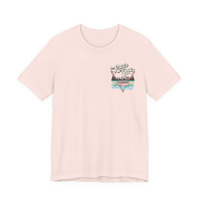 River Time Skeleton Pocket Print T-Shirt