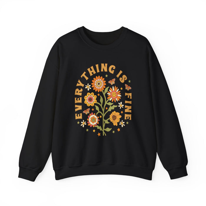 Everything is Fine Floral Sweatshirt