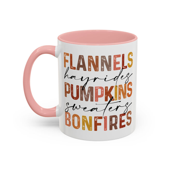 Fall Favorites ceramic coffee mug in Pink