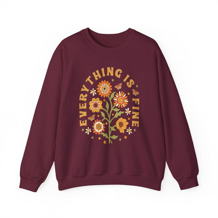 Everything is Fine Floral Sweatshirt