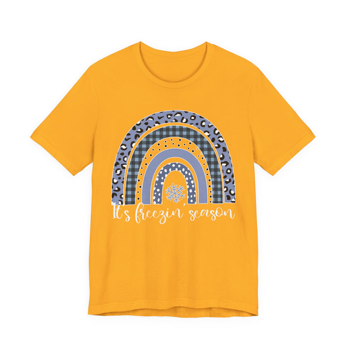 It's Freezin Season Rainbow Winter T-Shirt