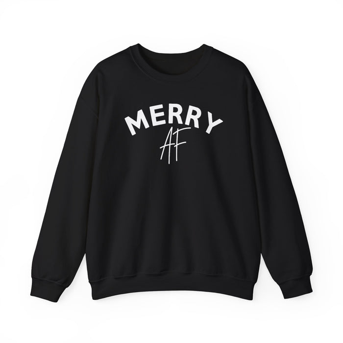 Merry AF Christmas Crew Neck Sweatshirt