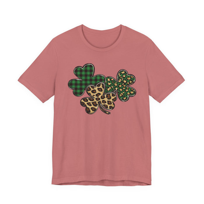 Shamrocks Plaid and Leopard T-Shirt