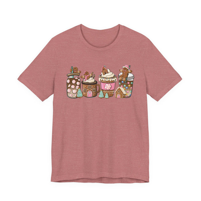 Pastel Gingerbread Coffee Christmas T-Shirt