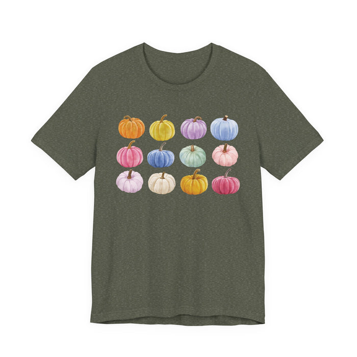 Colorful Pumpkin Graphic T-Shirt