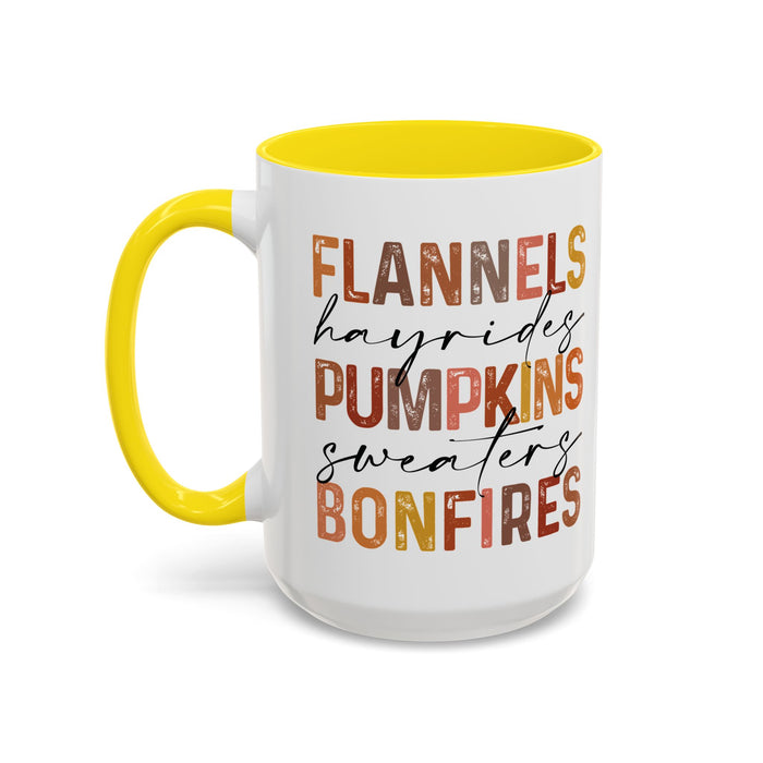 Fall Favorites ceramic coffee mug in Yellow
