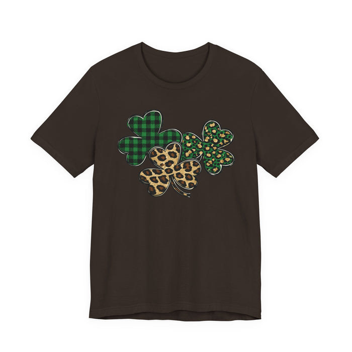 Shamrocks Plaid and Leopard T-Shirt