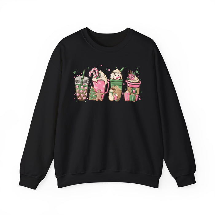 Pink Christmas Drinks Sweatshirt