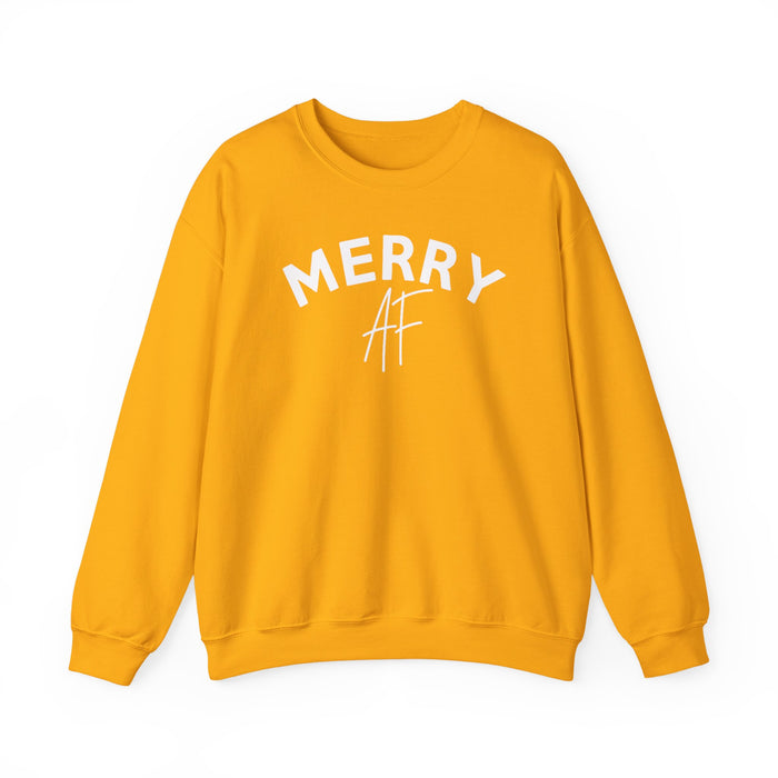 Merry AF Christmas Crew Neck Sweatshirt