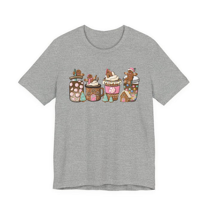 Pastel Gingerbread Coffee Christmas T-Shirt