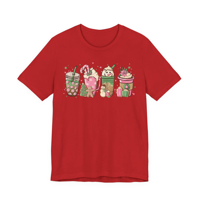 Pink Christmas Drinks T-Shirt