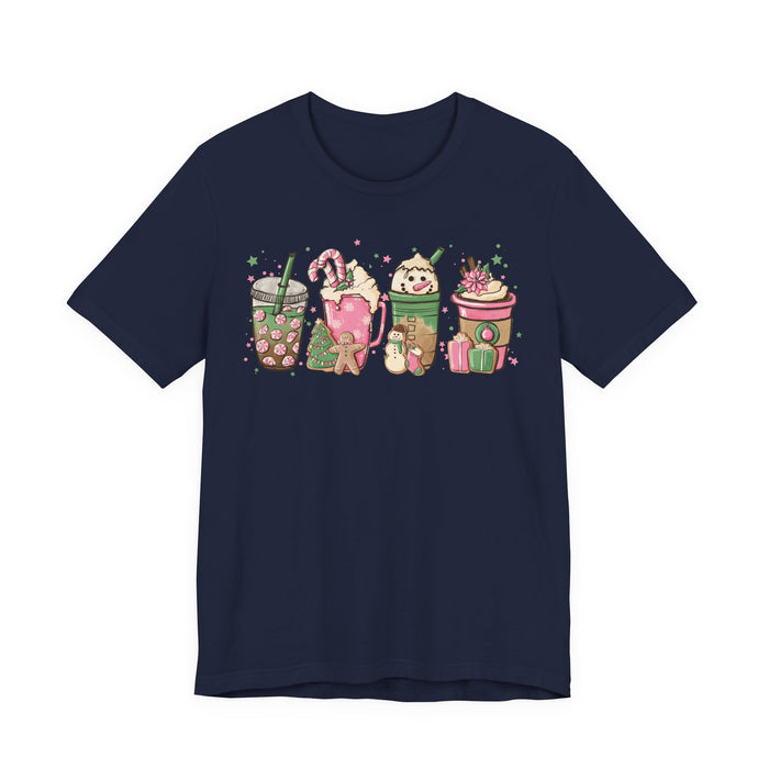 Pink Christmas Drinks T-Shirt