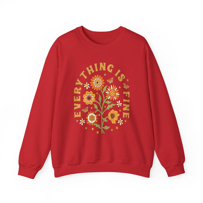 Everything is Fine Floral Sweatshirt