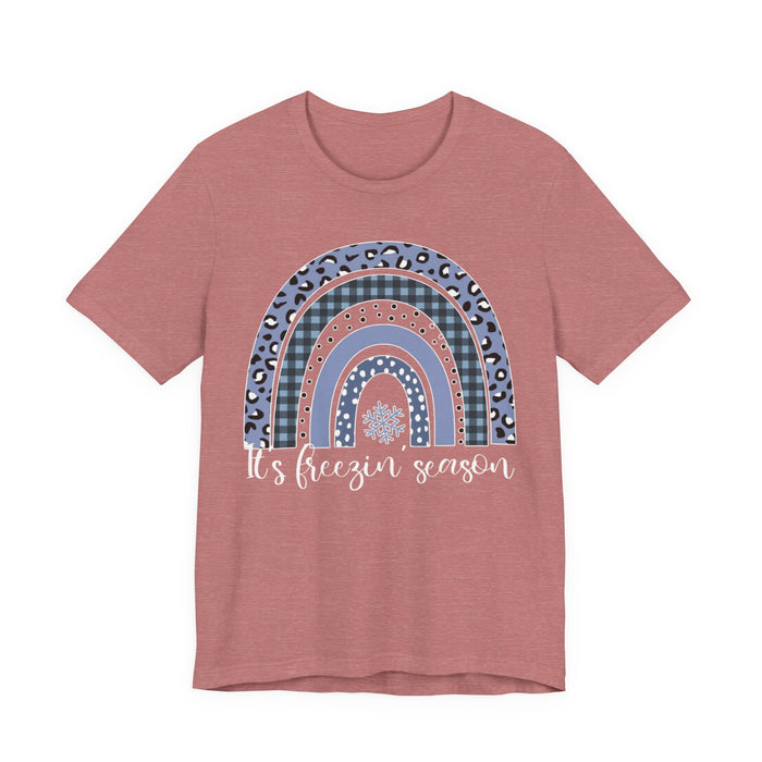 It's Freezin Season Rainbow Winter T-Shirt