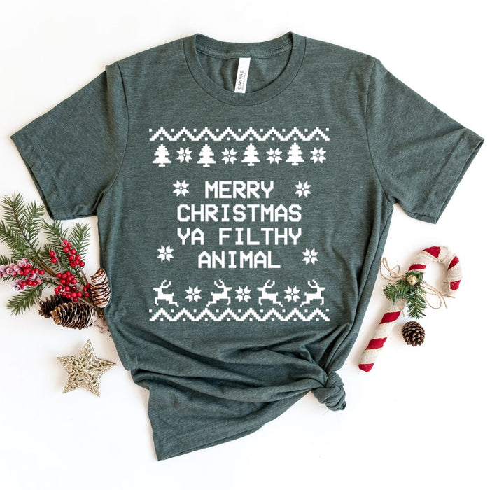 Merry Christmas Ya Filthy Animal T-Shirt