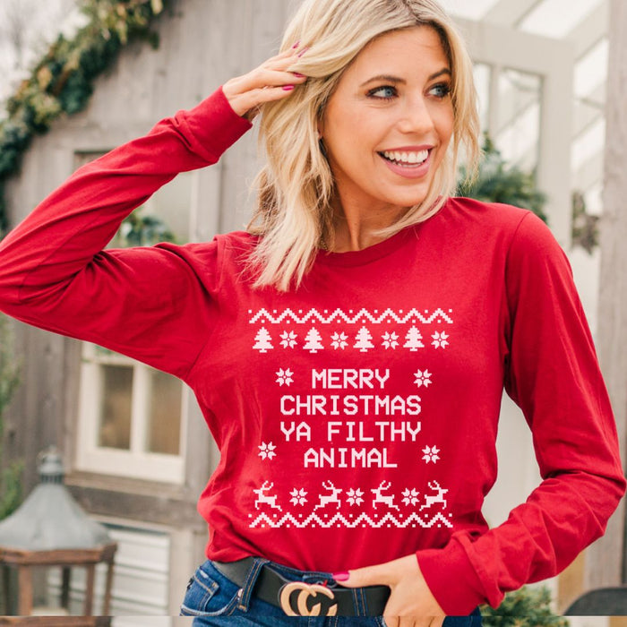 Merry Christmas Ya Filthy Animal T-Shirt