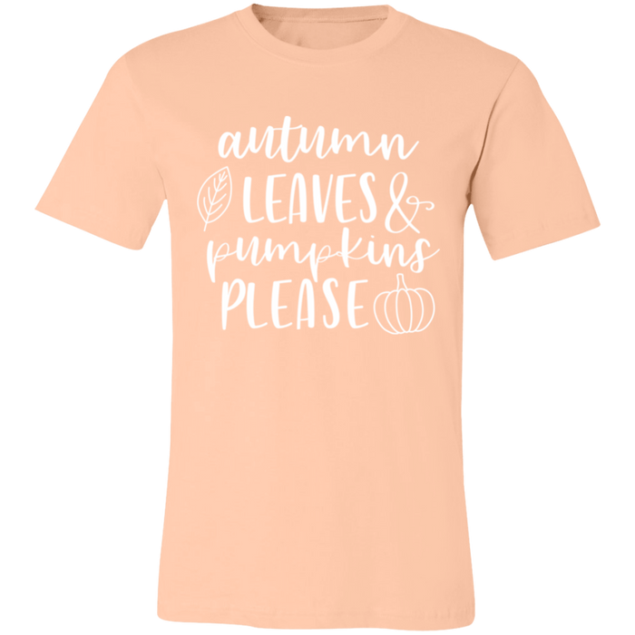 Autumn Leaves and Pumpkins Please T-Shirt