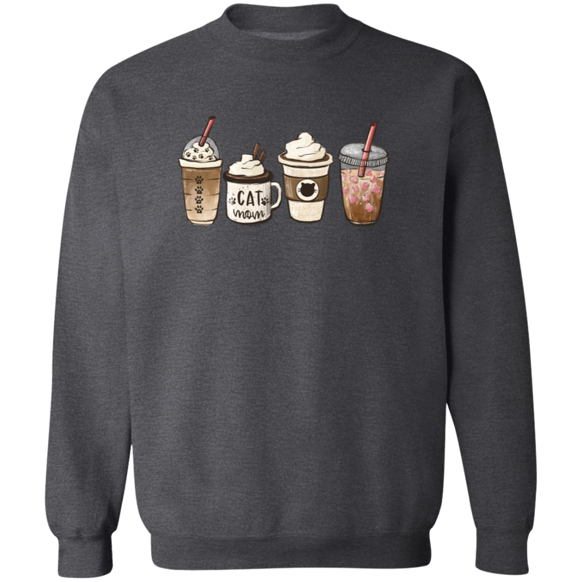 Cat Mom Coffee Lover Sweatshirt