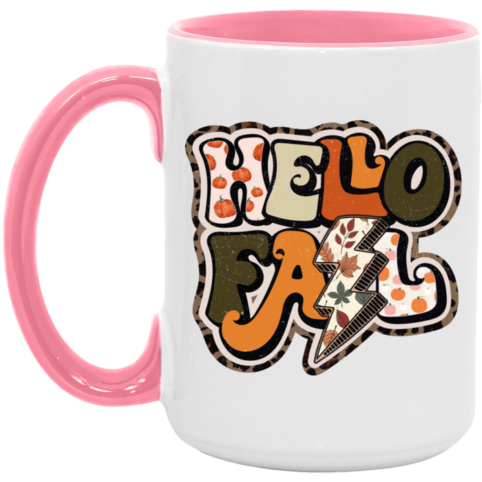 Hello Fall Cheetah Line Mug