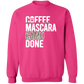 Coffee Mascara Camo Done Sweatshirt