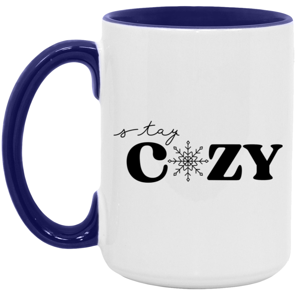 Stay Cozy Snowflake 15 oz Coffee Mug