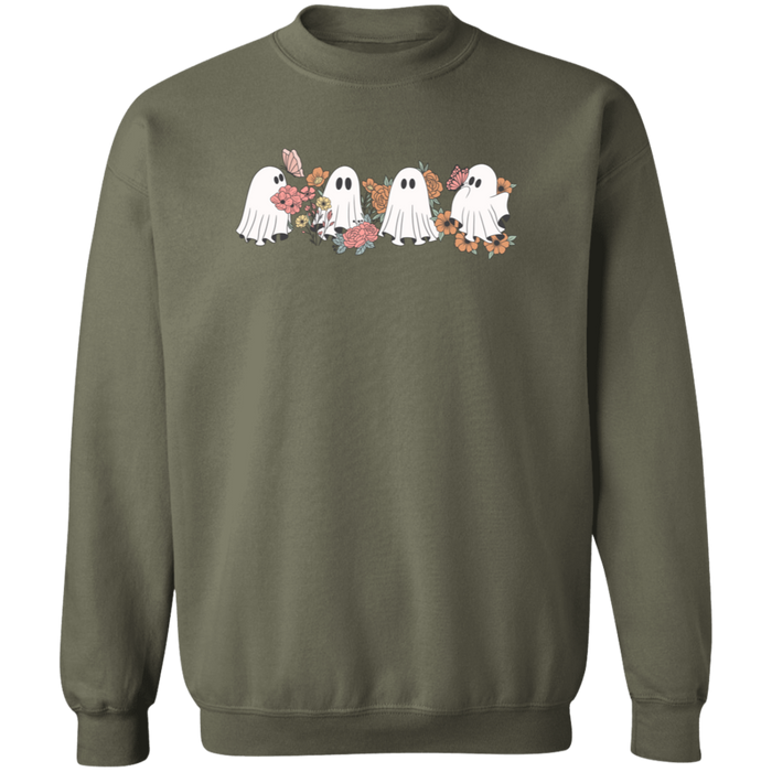 Four Ghosts and Flowers Sweatshirt