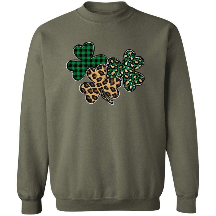 Shamrocks Plaid and Leopard Sweatshirt