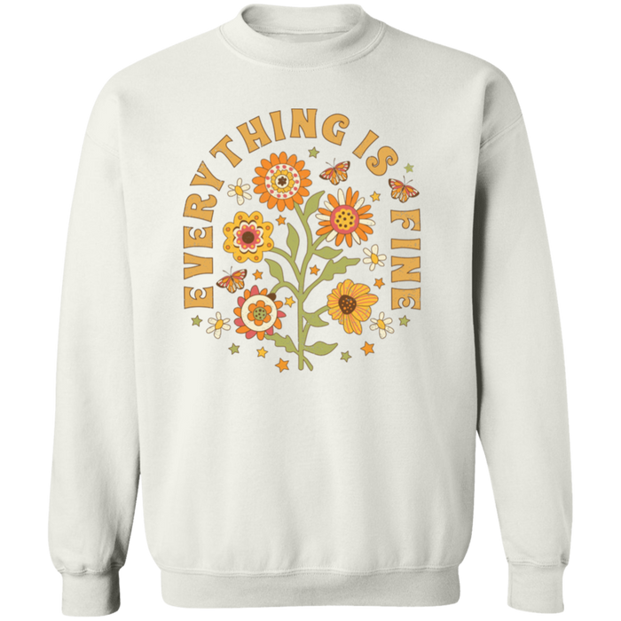 Everything is Fine Floral Sweatshirt