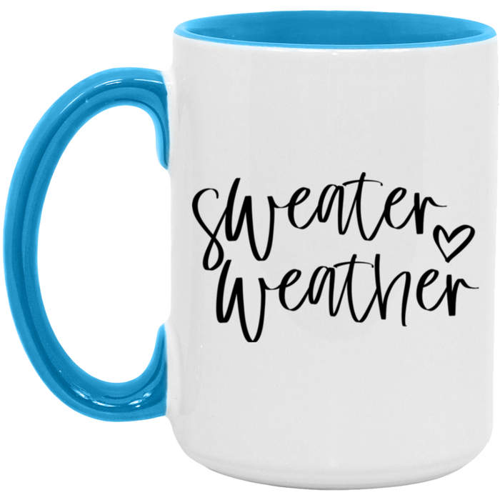 Sweater Weather Heart 15 oz Coffee Mug