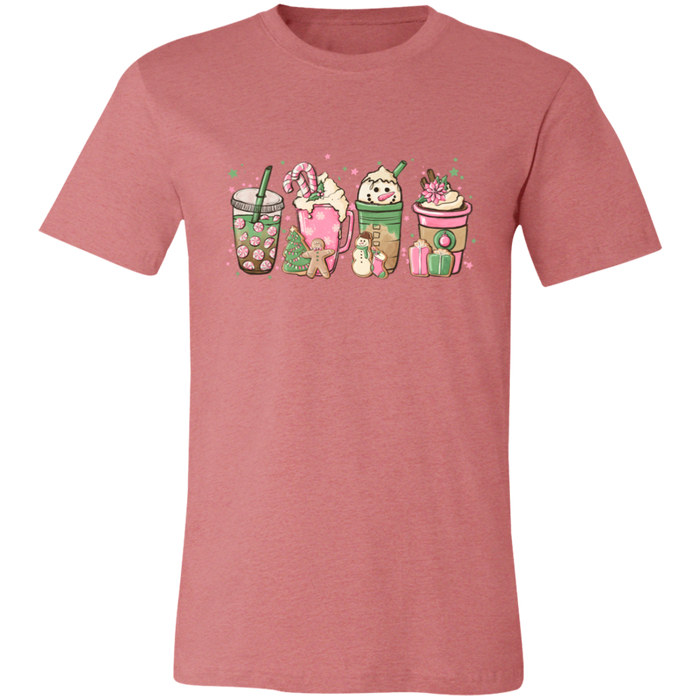 Pink Christmas Drinks T-Shirt