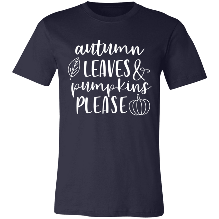 Autumn Leaves and Pumpkins Please T-Shirt