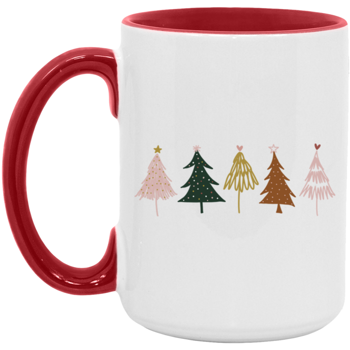 Christmas Boho Trees 15 oz Coffee Mug