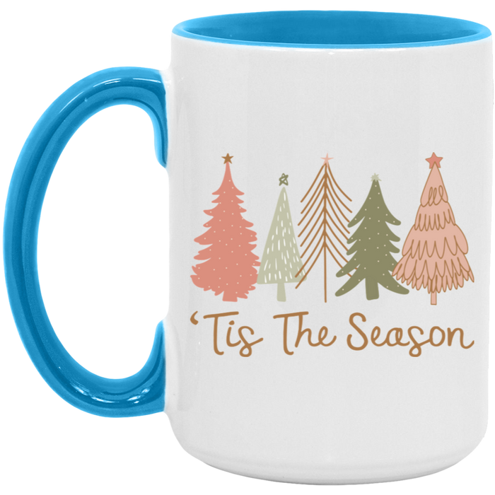 Tis The Season Boho Christmas Trees 15 oz Coffee Mug