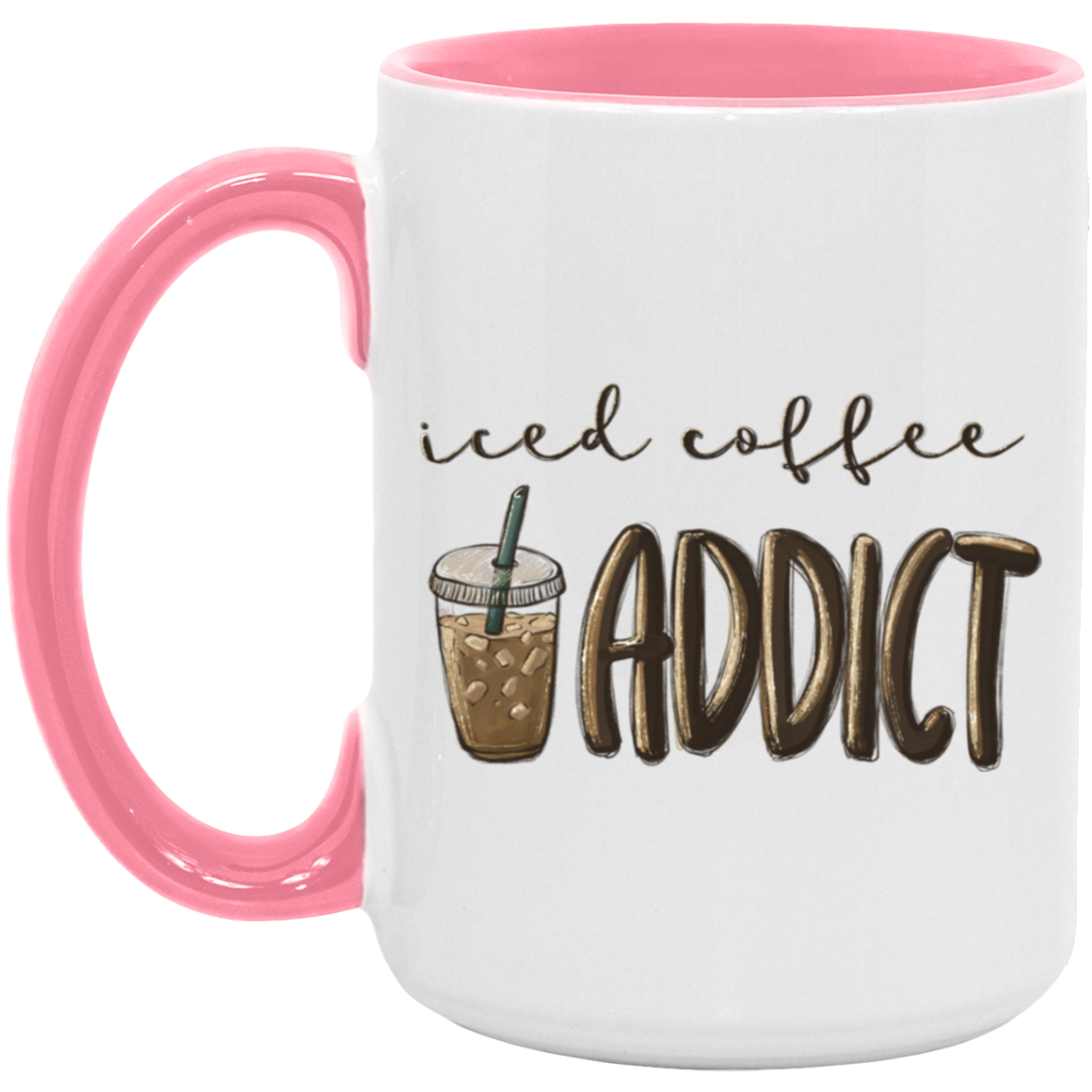 Iced Coffee Addict 15 oz Coffee Mug