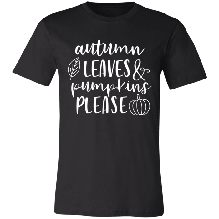 Autumn Leaves and Pumpkins Please T-Shirt