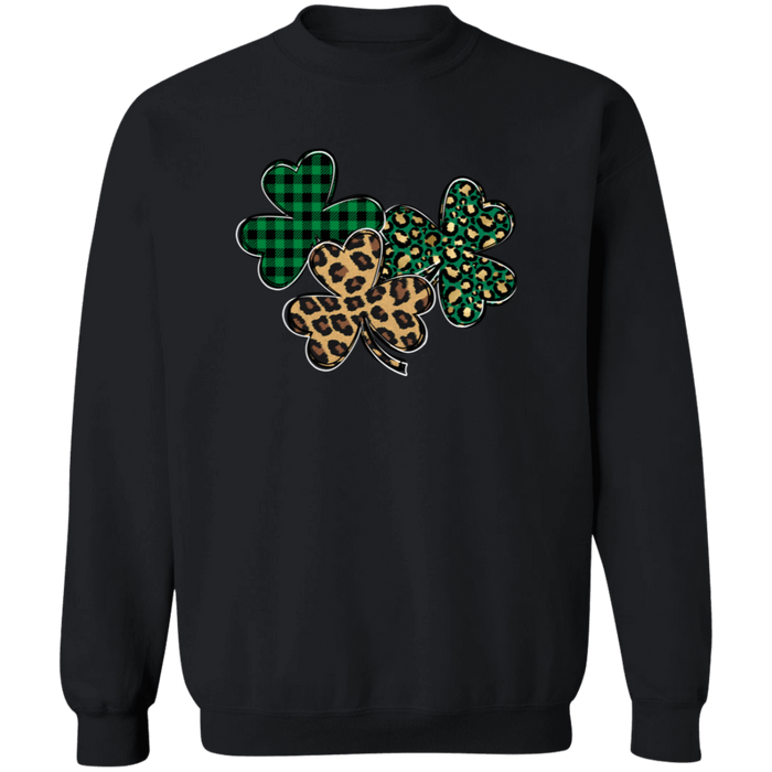 Shamrocks Plaid and Leopard Sweatshirt