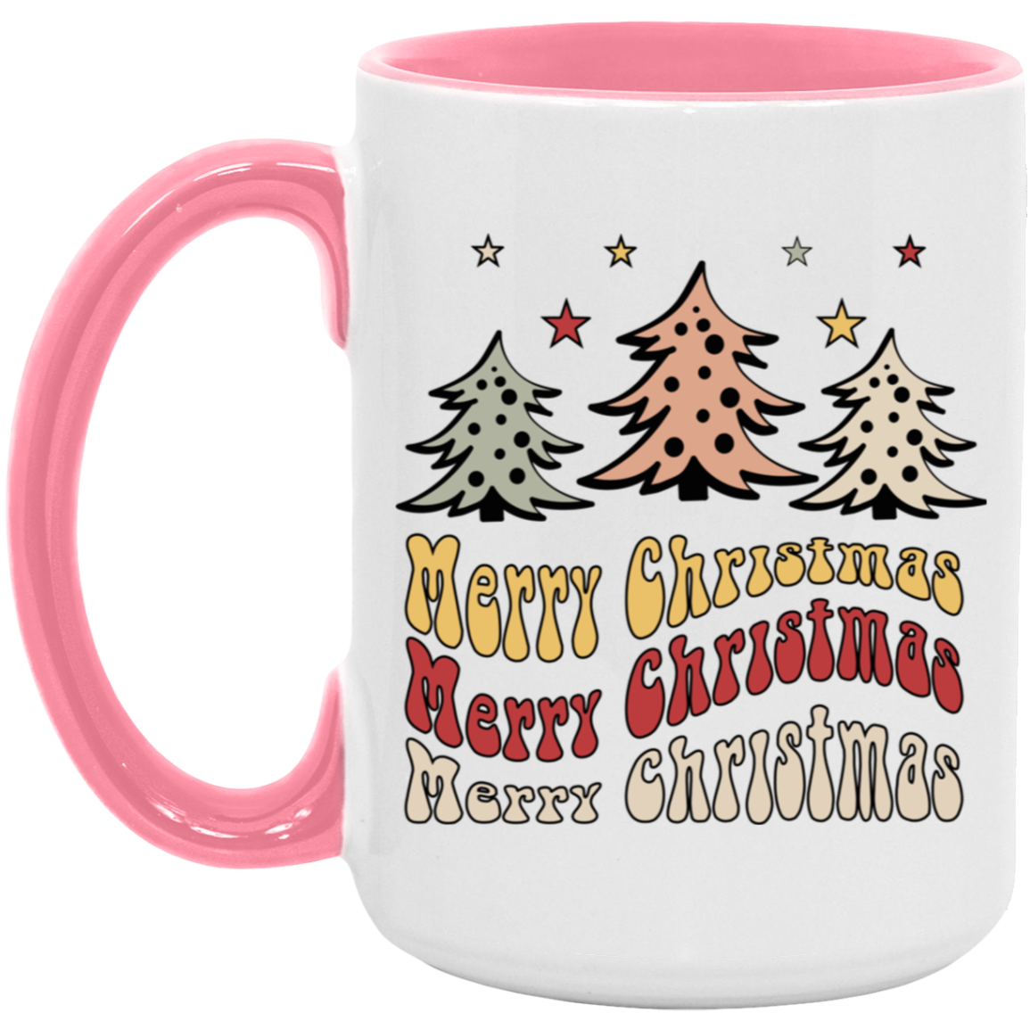 Merry Christmas 70s 15 oz Coffee Mug